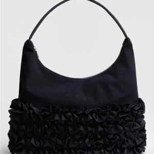 BAGGU Molly Goddard black ruffle shoulder bag